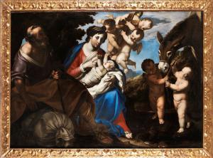  Pacecco De Rosa (Napoli 1607 - 1656) Riposo nella fuga in Egitto VENDUTO